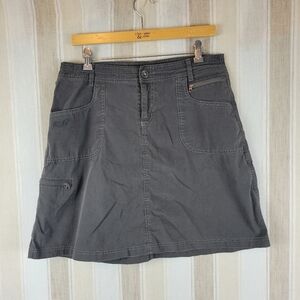 Kuhl Mini Skirt‎ Gray Size 10 Pockets Cargo